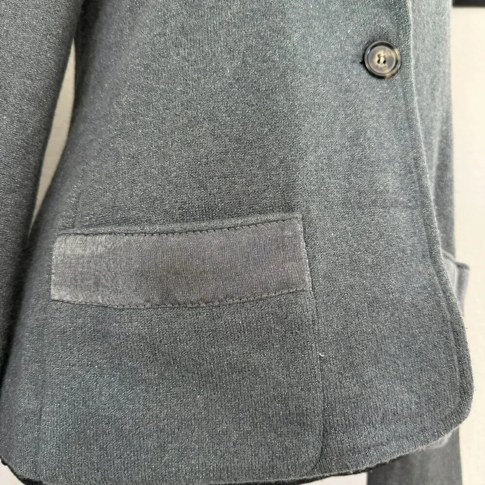 AMINA RUBINACCI Gray Cashmere Blazer Jacket Small - Picture 9 of 16